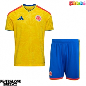 Kolumbie Dětské Domácí dres komplet MS 2026 Krátký Rukáv (+ trenýrky)